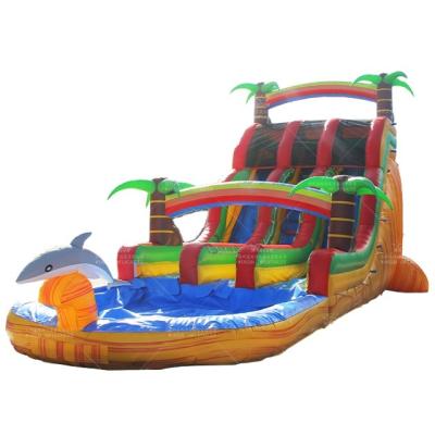 China PVC Commercial Giant Inflatable Water Slide For Kid Water Park Slide Pool for sale