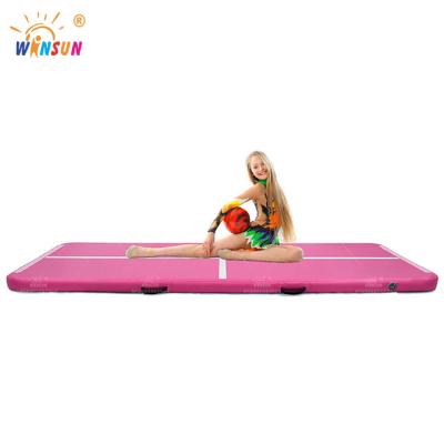 China PVC 4m/5m/6m/8m/10m/12m/15m PVC Gymnastics Tumble Floor Folding Tumbling Mat Inflatable Air Track Tumble Mat For Sale for sale