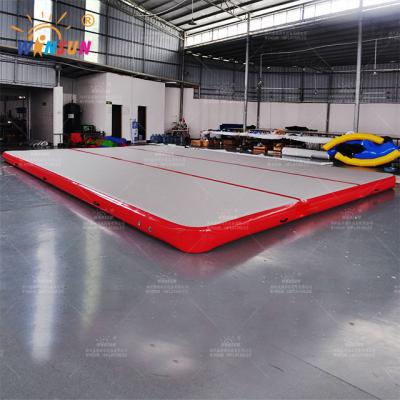 China Cheap Drop Stitch Fabric 3m 4m 5m 6m 8m 10m 12m Airtrack Gym Mat Air Track For Gymnastics 15m Inflatable Tumbling Mat for sale