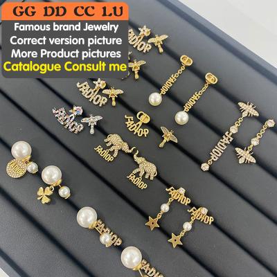 China Luxury Con Stainless Steel Designer Inspired Luxury Jewelry Earrings GG DD Rings Famous Designer Jewelry Brands Sets Women for sale