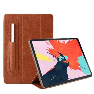 China iPad Air 10.9 OEM factory wholesale custom design leather tablet case for ipad with pencil slot for sale