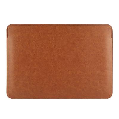 China PU Custom Design Water Resistant PU Leather Comfortable Sleeve Case For Apple Macbook 16 Inch Laptop Protective Bag for sale