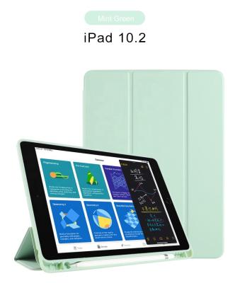 China With an Auto Sleep/Wake Support Suitable for 2020 iPad Pro 10.2 Inch Sleeping Tablet Case Protective Triple Flip Leather Case for sale