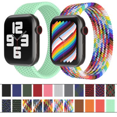 China Universal For Apple 1 2 3 4 5 6 7 Series Wire Loop Nylon Woven Braided Watch Band For Apple Watch 7 Series 41mm 45mm, Universal Nylon Strap For 1 2 3 4 5 6 7 Series for sale