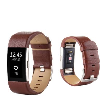 China Eco-Friendly Real Stock Replacement Wristband Ready Leather Strap For Fitbit Charge 2 Fitness Sports Tracker Hour Men Women for sale