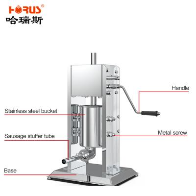 China Hotels 3L Professional Sausage Stuffer Manual Vacuum Best Sausage Press for sale