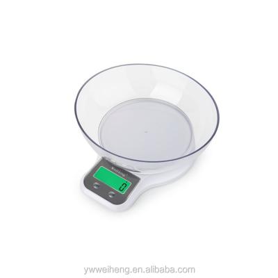 China China Supplier Factory Price Digital Kitchen Scale Auto- Wholesale 5kg/1g Food Scale With Light for sale