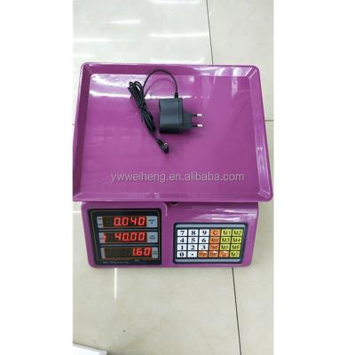 China High Quality Weight Function 40kg Fruit Vegetable Weighing Electronic Price Scale 803 for sale