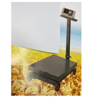 China Grading Price Scale 600KG Price Scale Computing Platform Scale With Wheel for sale