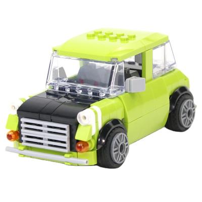 China Hot Sales Children's Education Classic Puzzle Blocks Puzzle Toys Mini Mr. Bean Sports Car Model Blocks for sale