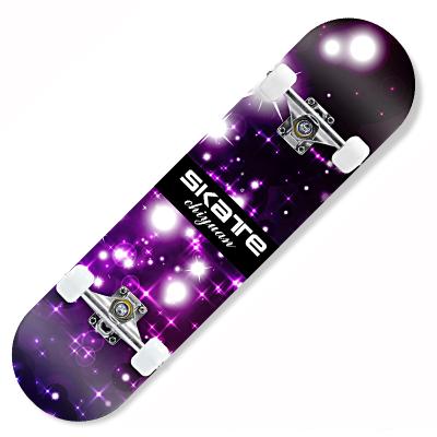 China Young and Adult Skateboard Black Maple Skateboard Professional High Quality Multi-pattern Design Specially Skateboard for sale