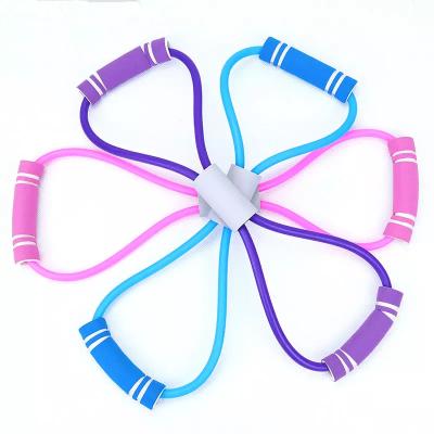 China Chest Expander Body Building Resistance Bands Fitness Yoga Elastic Exercise Bands Chest Expander Set 8 Shaped Stretch Rope Bands for sale