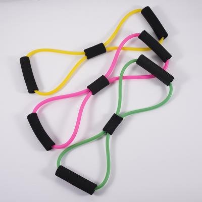 China Chest Expander 8 Type High Tension Band Fitness Pull Up Device Yoga Stretch Band Rope 8-Shaped Tension Stretch Belt Elasticity Resistance Chest Bands for sale