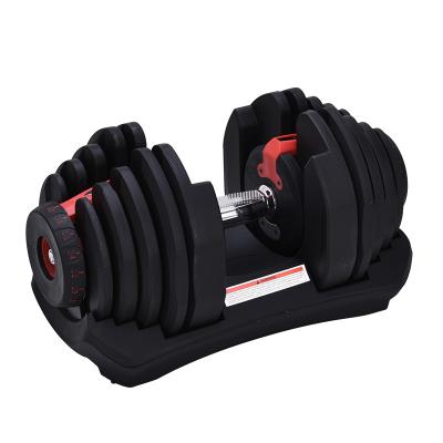 China Fithess Family Dumbbell Gym Weight Lifting Training Adjustable Dumbbell Rubber Covered 40kg 90lb Dumbbell Set for sale