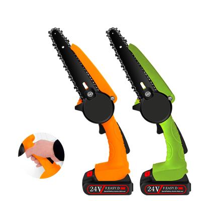 China Folding Handle 6 Mini Rechargeable Logger Small Handheld Thumb Powered Lithium Battery Chainsaw for sale