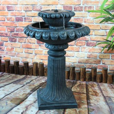 China Easy Garden Decoration Water Feature Solar Waterfall Fountain Battery Operated Installment Outdoor for sale