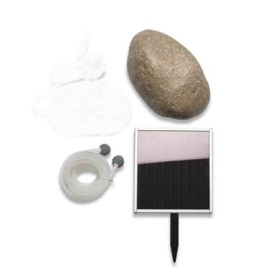 China Family Homes 160LPH 2-Stone Solar Oxygenator Pond Aerator with Pebble Cover for sale