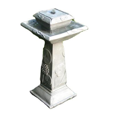 China Garden Battery Powered Fiberglass Vessel Solar Water Feature Fountain With Water Pump for sale