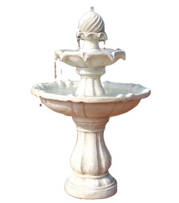 China Outdoor Garden Ornaments Decoration Solar Classic Tiered Water Fountain Feature With Battery Holder for sale