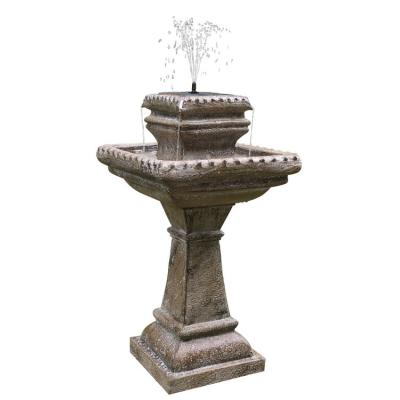 China Outdoor Decoration Solar Polyresin Birdbath Fountain for Patio, Deck for sale