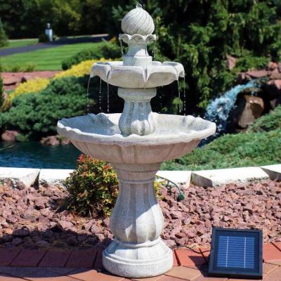 China Decoration Outdoor Garden Solar Powered Water Fountain With Battery Holder Outdoor Use for sale