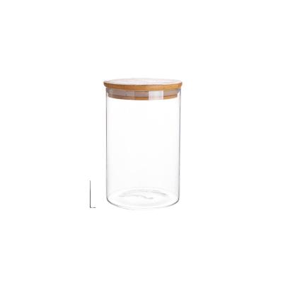 China Country Style Kitchen Glass Container Storage Stocked Jars With Lids for sale