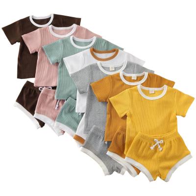 China 2022 New Arrivals Summer Children Clothing Set Shorts Toddler Girls Summer Casual Clothing Sets Custom Made Short Sets Girls for sale