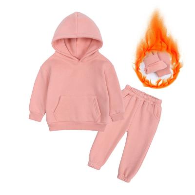 China Casual Kids Spring Clothing 2022 Custom Logo Toddler Girls Kids Pullover Outfit Tracksuit Bulk Boutique Sweatshirt Sets Kids Sweatsuit for sale