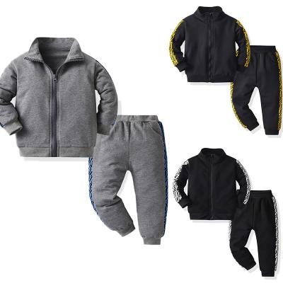 China New Arrivals Casual Spring Boys Tracksuit Set With Long Zipper Sleeve Kids Clothing Set Toddler Boy Clothes Kids Sweatsuit Set 3m for sale