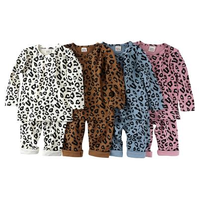 China Anti-wrinkle Baby Clothing Sets Toddler Leopard Print High Elastic Waist Baby Set Cotton Designer Baby Clothing Clothing for sale