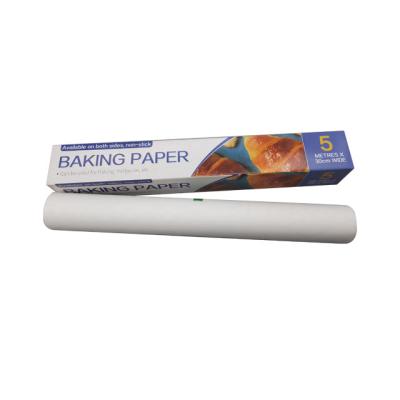 China Factory Direct Sale High Temperature Resistant White Greaseproof Silicon Paper Roll for sale