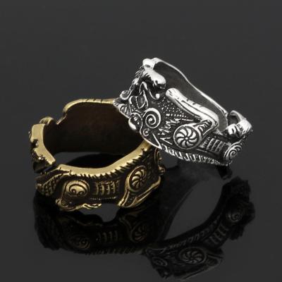 China Tarnish Free Biker Punk Unique Design Adjustable Personality Rings For Men Fashion Vintage Jewelry for sale