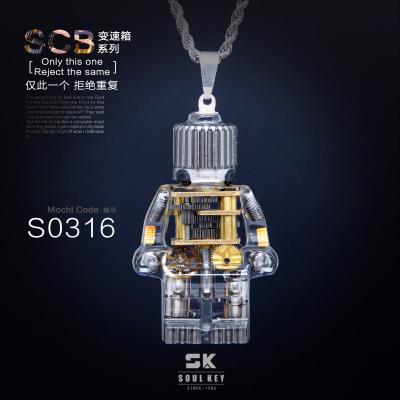 China Prevent Gear Robot Gearbox Allergy New Vintage Steampunk Pendant Exquisite Creative Men's Necklace for sale