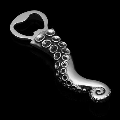 China Souvenir Gifts Promotion Unique Design Octopus Tentacle Custom Vintage Cool Stainless Steel Beer Bottle Opener Gift for sale