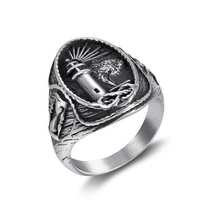 China Tarnish Free Stainless Steel Headlight Finger Rings Hot Sale Mens Punk Ring for sale