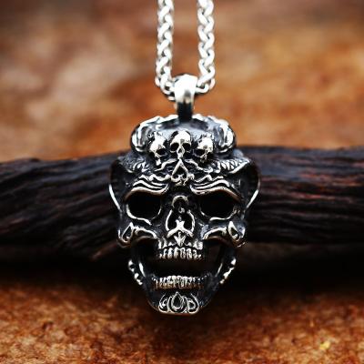 China Prevent Allergy Dark Gothic Stainless Steel Pendant Necklace Retro Punk Punk Pendant Jewelry for sale