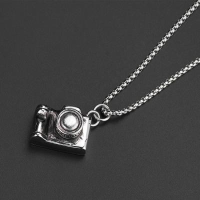 China Best Lead Free Nickel Free Selling Trending Men's Hops Stainless Steel Antique Charm Camera Machine Hip Necklaces for sale