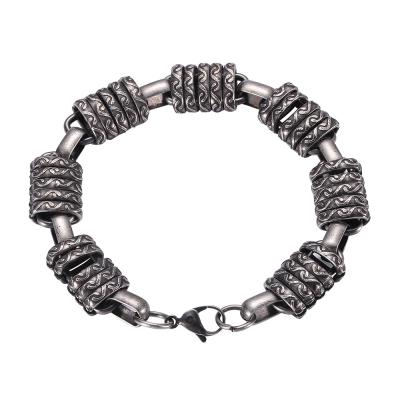 China Wholesale Lead Free Nickel Free Men's Circle Stainless Steel Vintage Supplier Trendy Party Punk Bracelet for sale