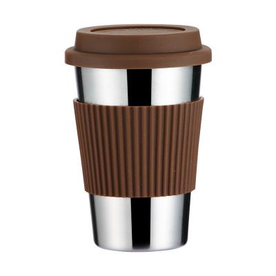 China Multi-Color Travel Viable Vacuum Accessories Creative Stainless Steel Mug Coffee Non-Slip Anti-Scalding for sale