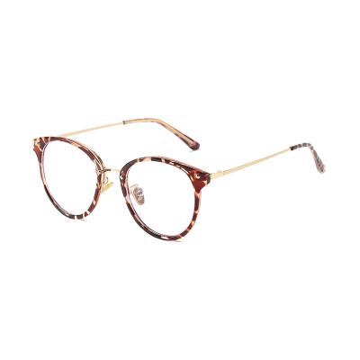 China Fashion Trend Super High Quality Retro Custom Design PC+metal Lightweight Optical Glasses for sale