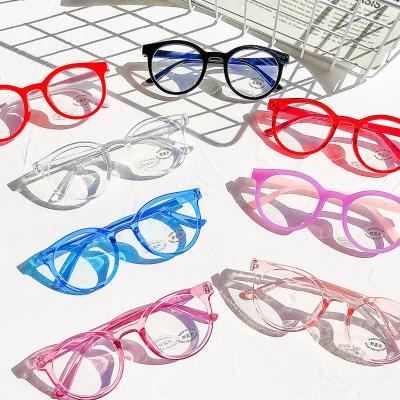 China Retro fashion round frame PC anti-blue light optical frame in 2021 fashion children's new arrival children and teenagers for sale