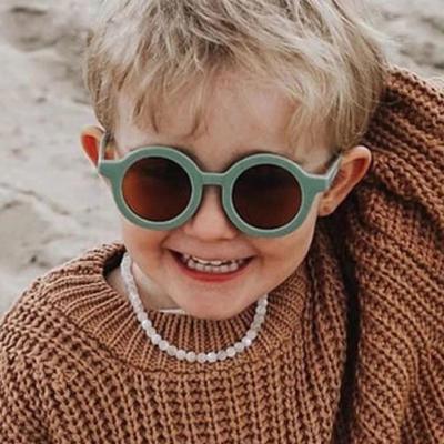 China European and American style children's sunglasses 2021 fashion round hot fashion frame toddler baby sunglasses for sale