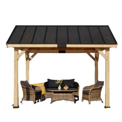 China New Easily Assembled Yard Shading Garden Gazebo Aluminum Octagonal Pavilion All-Season Outdoor Wooden Gazebo for sale