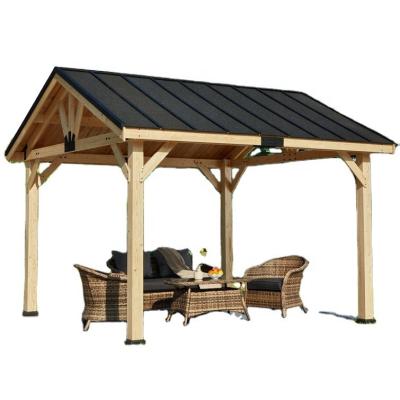 China Wholesale Custom High Quality Outdoor Wood Gazebo Gazebo All-Season Easily Assembled Aluminum Octagonal Garden Gazebo for sale