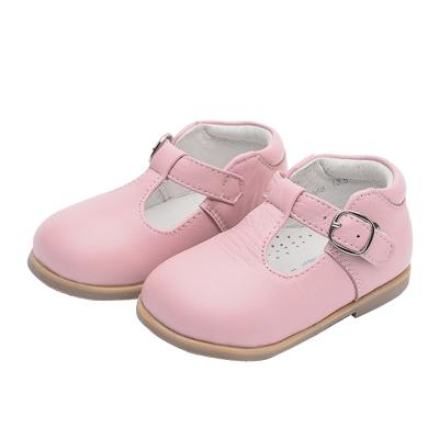 China PU The latest style little girl Mary Zhen shoes leather children's flat t-shoes for sale