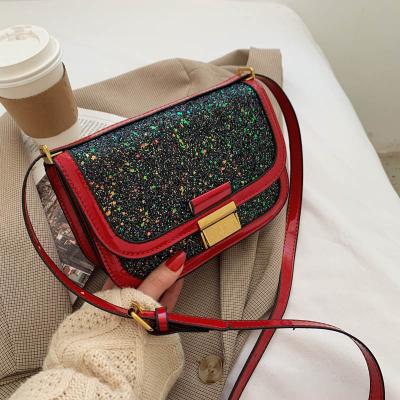 China Latest Popular Fashion Ladies Handbags Sequin Handbags Luxury Shoulder Purses For Women for sale