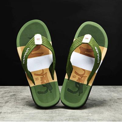 China New Design Factory Price Fashion Trend Dropshipping Wholesale Men's Beach Red Color EVA Sole Slippers Summer Customize Slide Flip Flops for sale