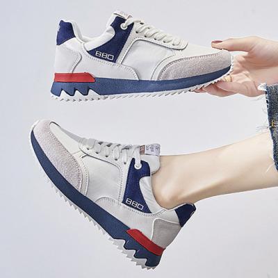 China New Fashion Trend Dropshipping Breathable Sports Shoes Latest Real Leather Casual Shoes For Women Fashion Women Sneakers for sale