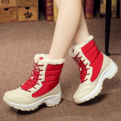 China Dropshipping Winter Round Boots For Women Warm Shoes Hairy Snow Boots Waterproof Snow Boots Women for sale