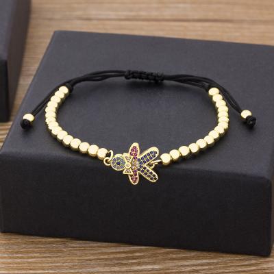 China CLASSIC 2021 New Boys and Girls Adjustable Gold Buckle Bracelet Unique Zircon Charm Bracelet Couples Jewelry for sale